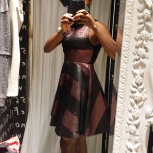 Alice&Olivia black and magenta dress